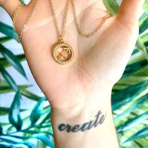 Sagittarius Astrology Horoscope CZ Necklace